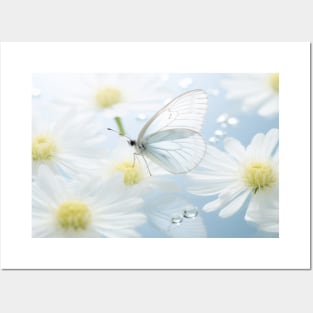 Butterfly Flower Nature Serene Tranquil Posters and Art